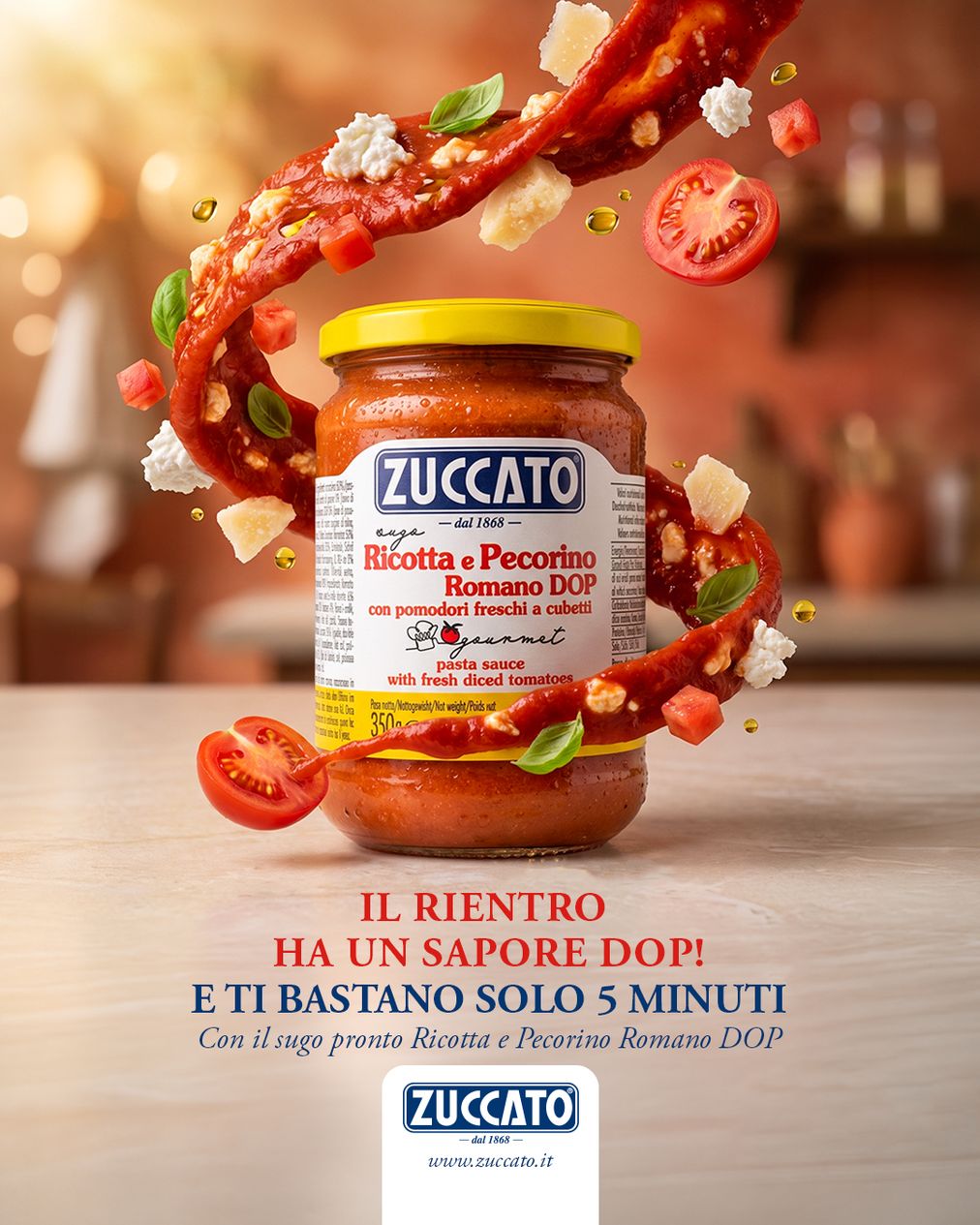 Zuccato advertising — Sugo Ricotta e Pecorino Romano DOP