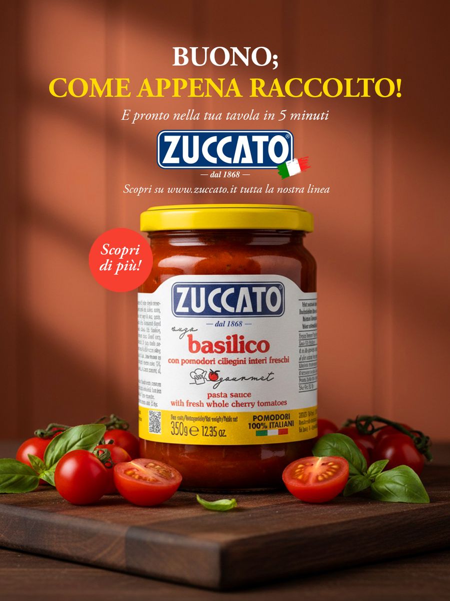Zuccato advertising — Buono come appena raccolto