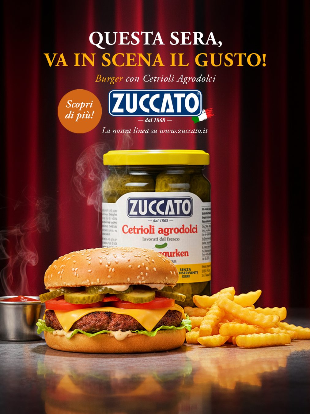 Zuccato advertising — Burger con Cetrioli Agrodolci