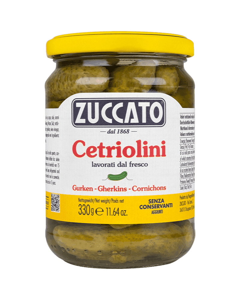 Cetriolini aceto 370ML Zuccato — 370 ml vetro