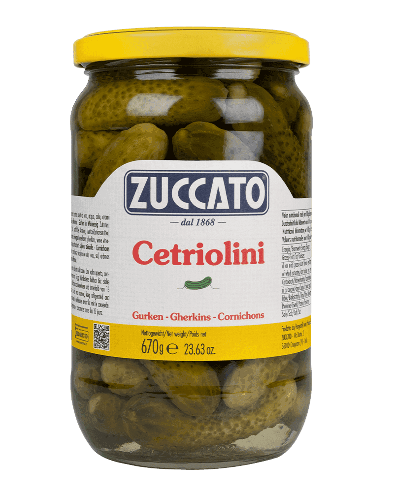 Cetriolini aceto 720ML Zuccato — 720 ml vetro