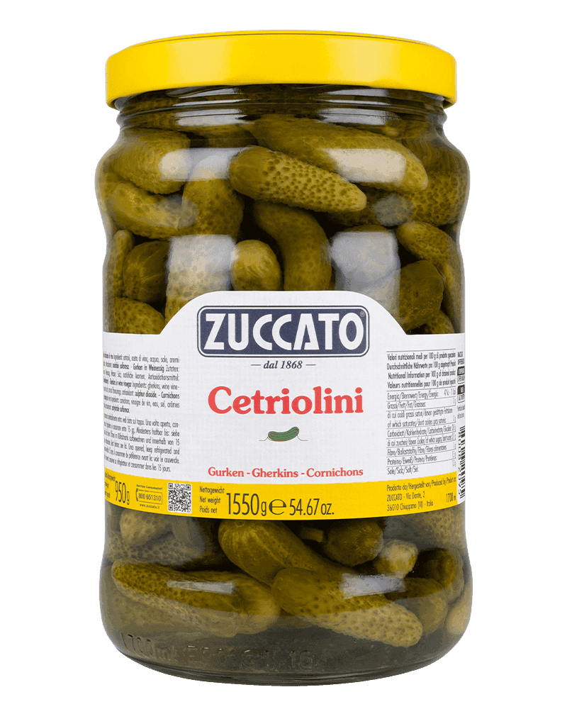 Cetriolini aceto 1700ML Zuccato — 1700 ml vetro