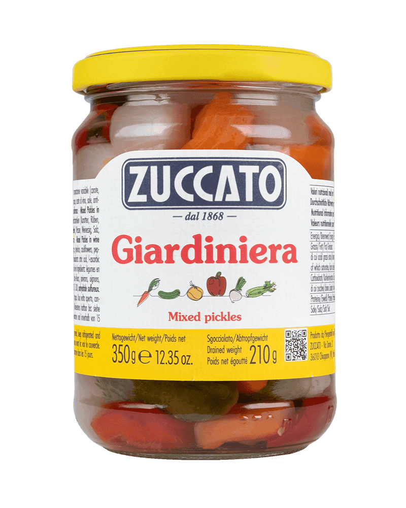Giardiniera 8 frutti 370ML Zuccato — 370 ml vetro