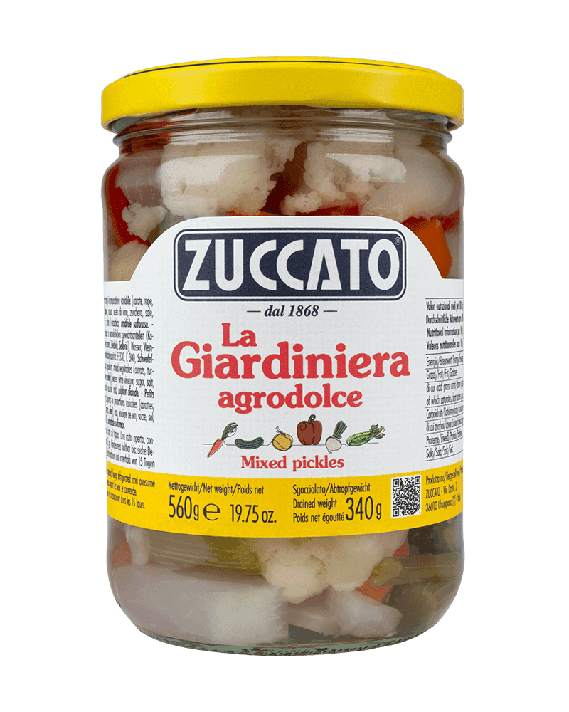 Giardiniera agrodolce 580ML Zuccato — 580 ml vetro