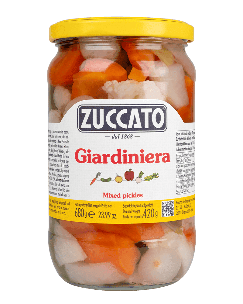Giardiniera 8 frutti 720ML Zuccato — 720 ml vetro