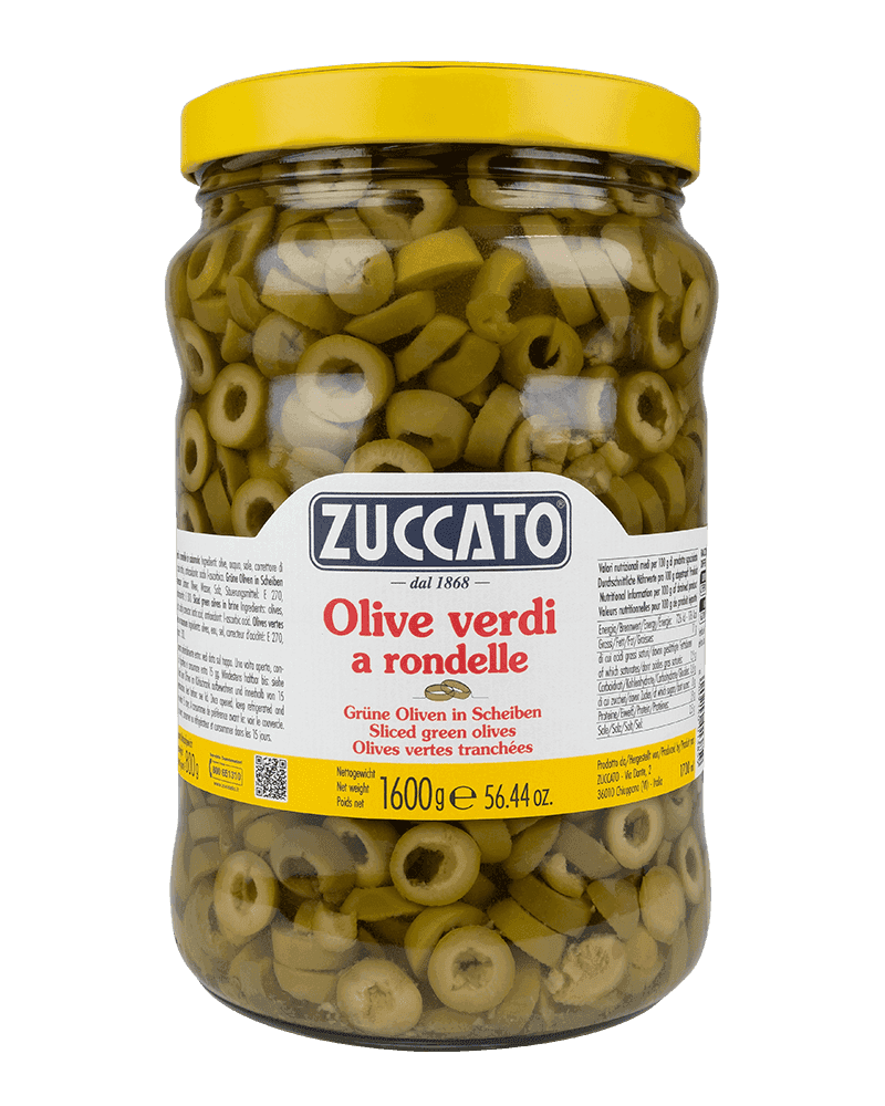 Olive verdi rondelle 1700ML Zuccato — 1700 ml vetro