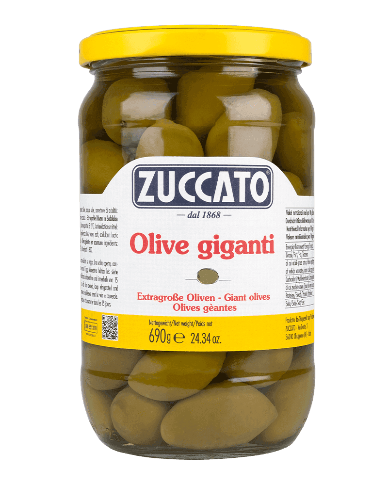 Olive Verdi giganti 720ML Zuccato — 720 ml vetro