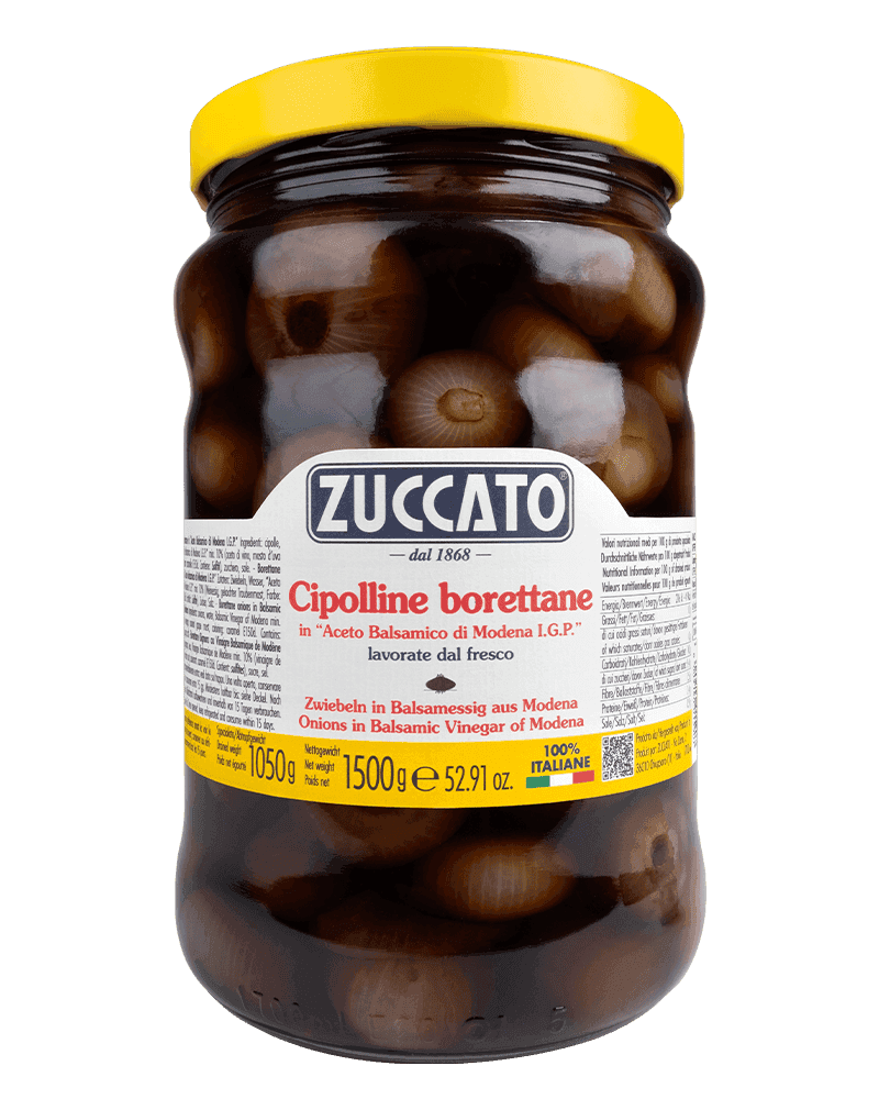 Cipolline borettane in aceto balsamico di Modena I.G.P. 1700ML Zuccato — 1700 ml vetro