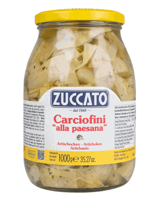 Carciofini spaccati alla paesana 1062ML Zuccato — 1062 ml vetro