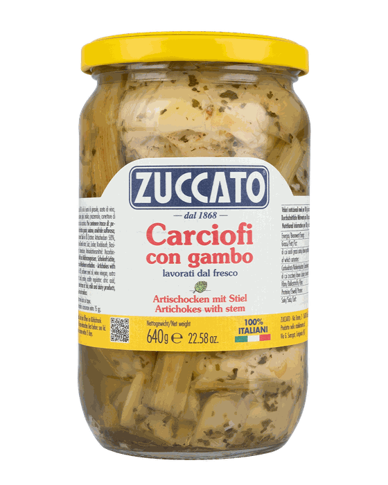 Carciofi con gambo 720ML Zuccato — 720 ml vetro