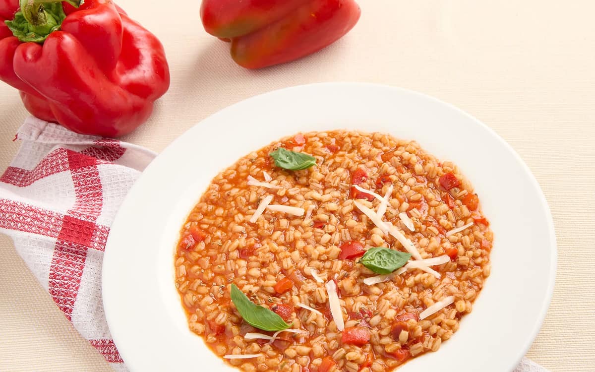 Orzotto sugo di peperoni grigliati e finocchietto Zuccato