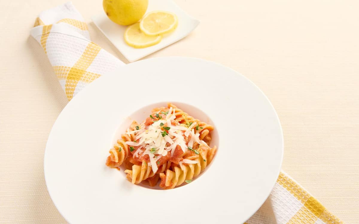 Fusilli ricotta, pecorino e timo Zuccato