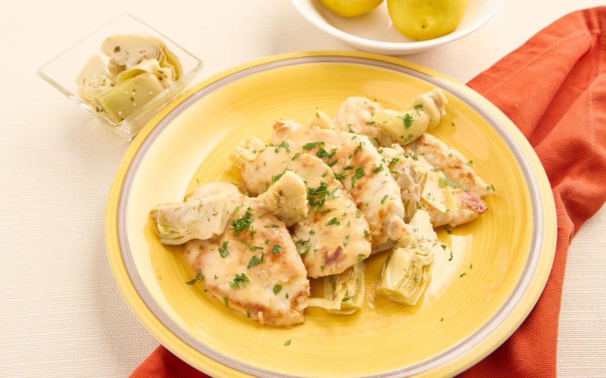Carciofi e scaloppine di pollo Zuccato