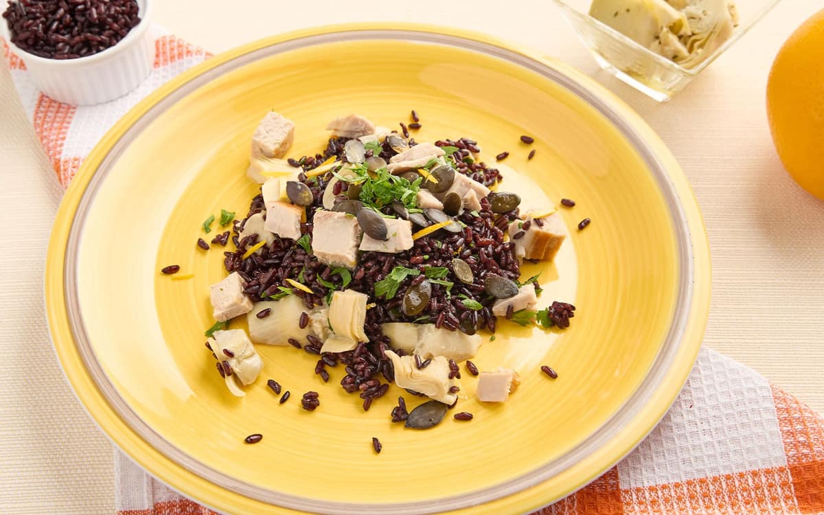 Insalata di riso con carciofi e tonno fresco Zuccato