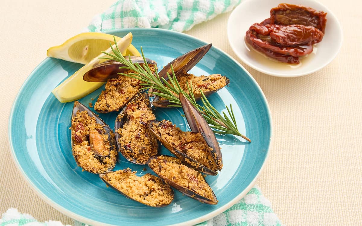 Cozze ripiene con pomodori secchi Zuccato
