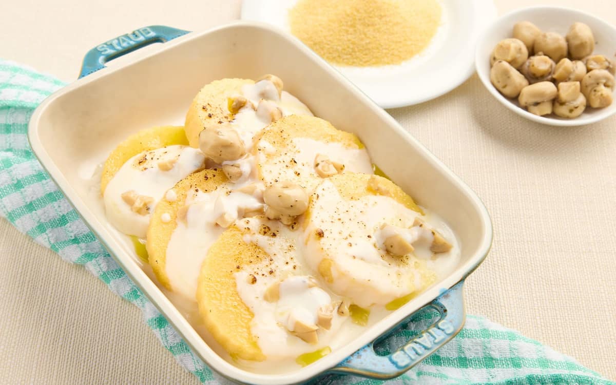 Polentine fantasia con crema ai funghetti Zuccato