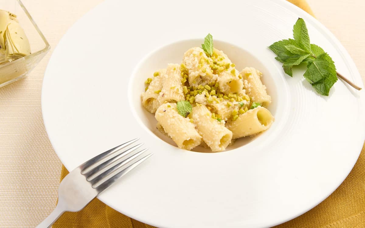 Rigatoni con pesto di carciofi Zuccato