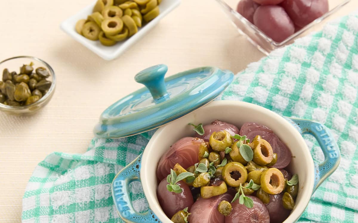 Contorno con Borettane, capperi e olive Zuccato