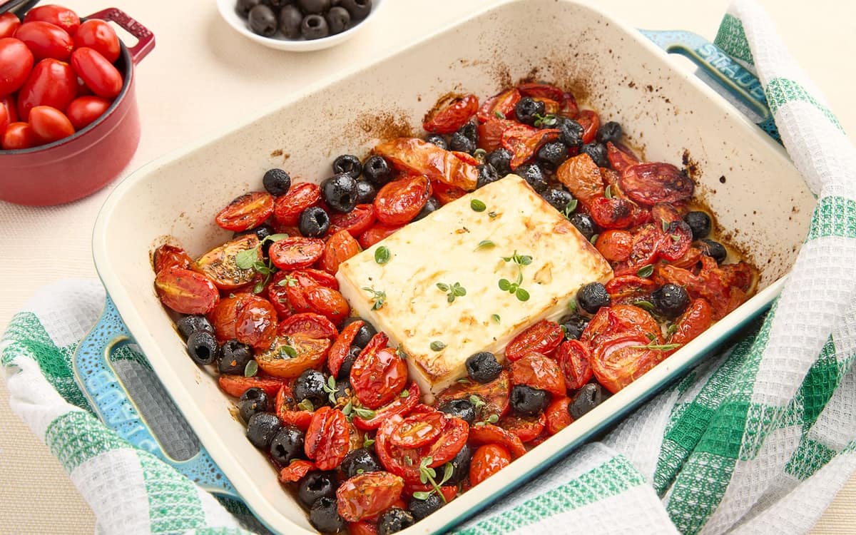 Feta al forno con olive e pomodori Zuccato