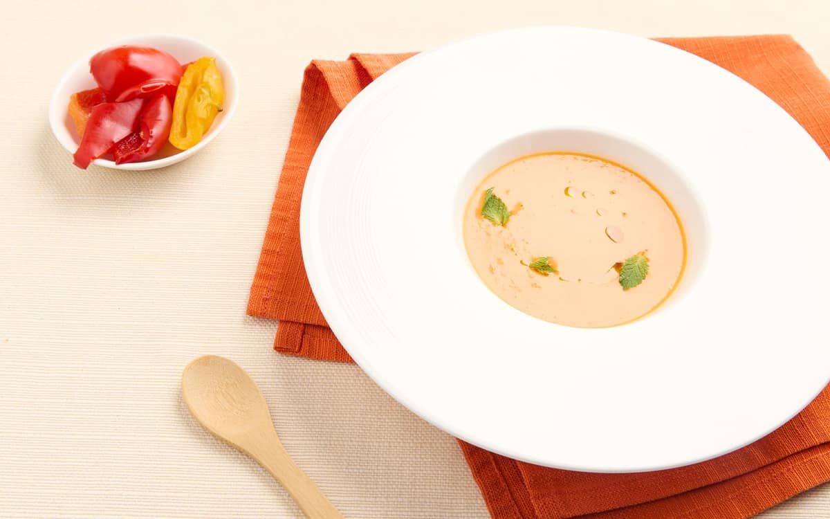 Gazpacho peperoni e pesche Zuccato