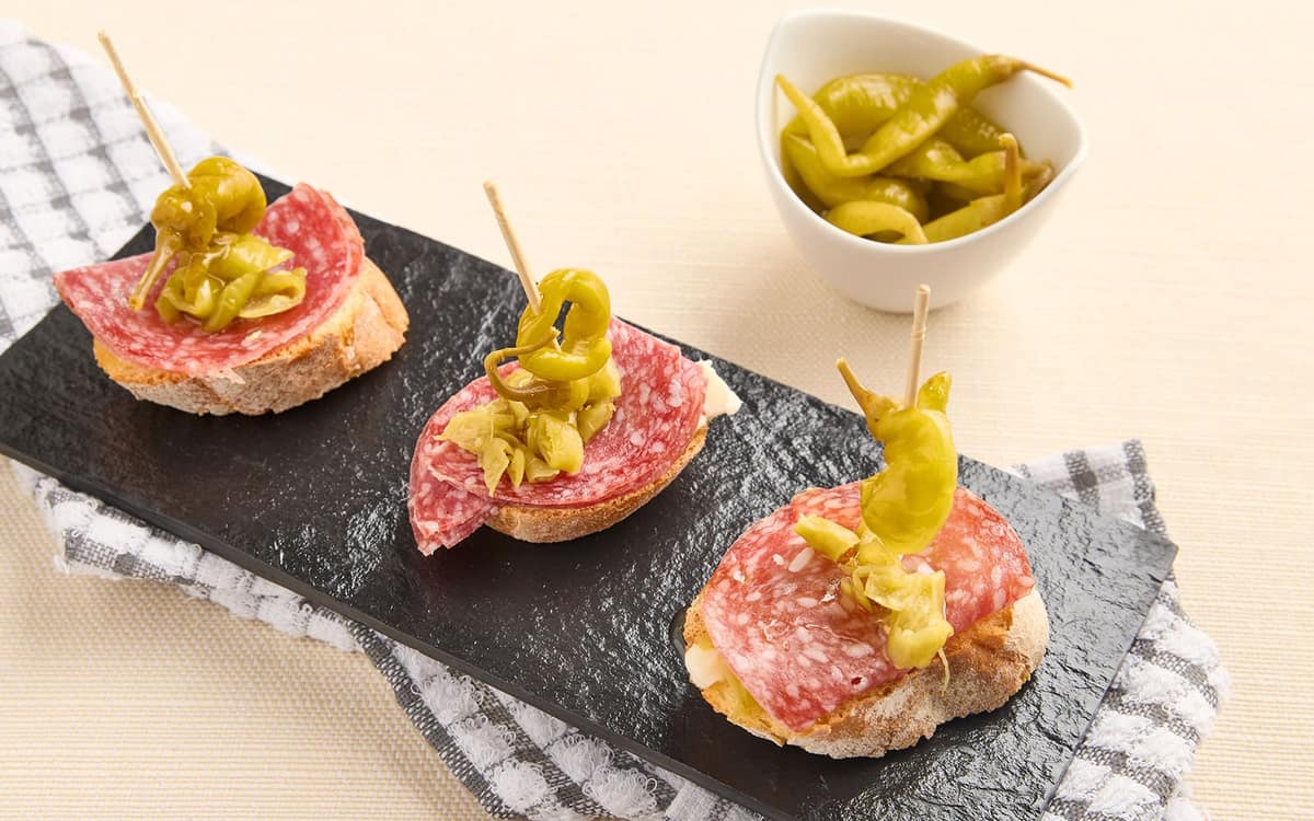 Crostino salame e peperone lombardo Zuccato