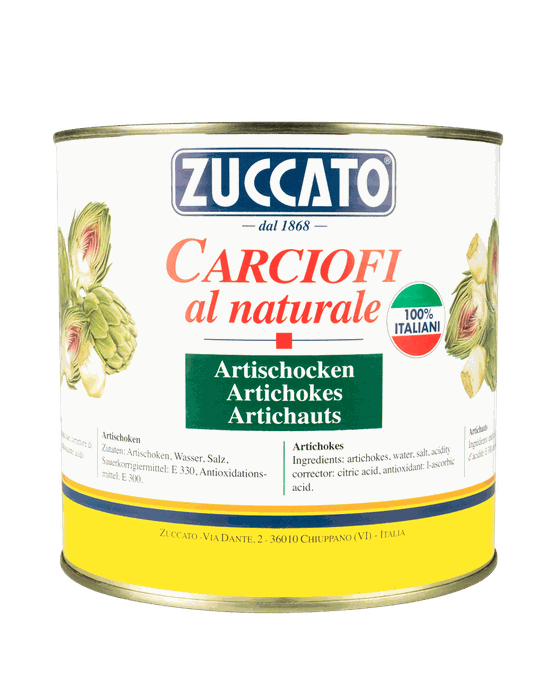 Carciofi al naturale 30/40 2650ML Zuccato — Lattina 2,65 L