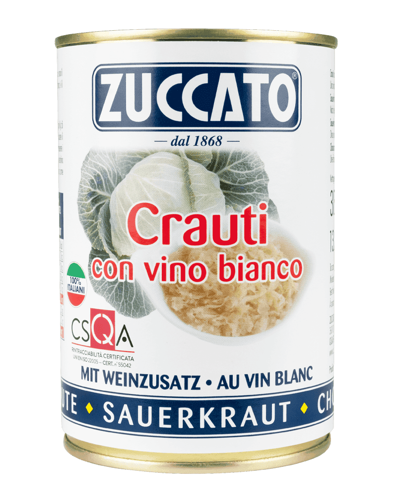 Crauti al vino bianco 425ML Zuccato — Lattina 425 ml