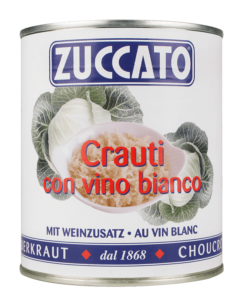 Crauti al vino bianco 850ML Zuccato — Lattina 850 ml