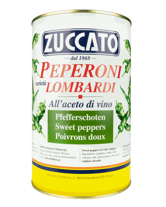 Peperoni lombardi 4250ML Zuccato — Lattina 4,25 L