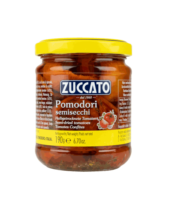 Pomodori semi secchi al forno 212ML Zuccato — 212 ml vetro